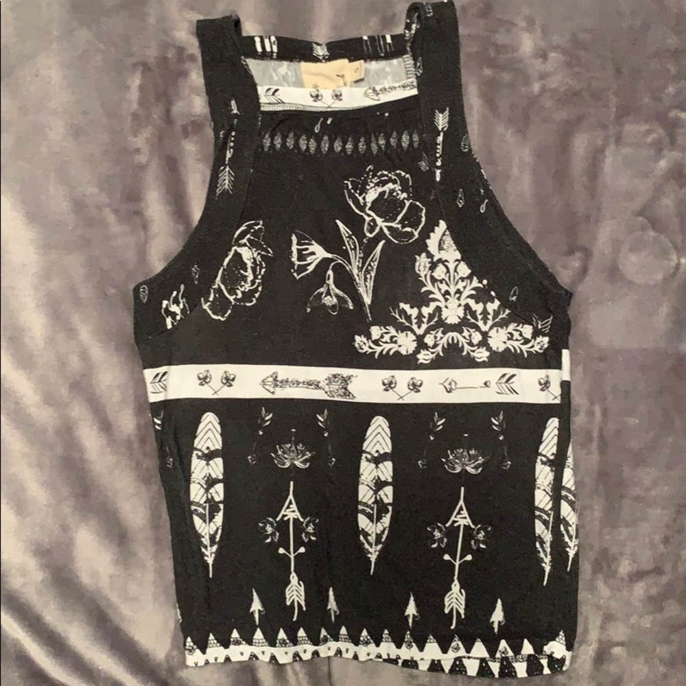 Black and White Crop Top